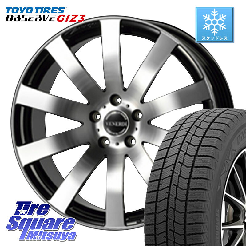 TOYO OBSERVE GIZ3 2024年製～ オブザーブ ギズ3 スタッドレス ミツヤ 235/50R18 コスミック VENERDI Zwinger ホイール 18インチ 18 X 7.5J +38 5穴 114.3 30系アルファード 30系ヴェルファイア 20系アルファード