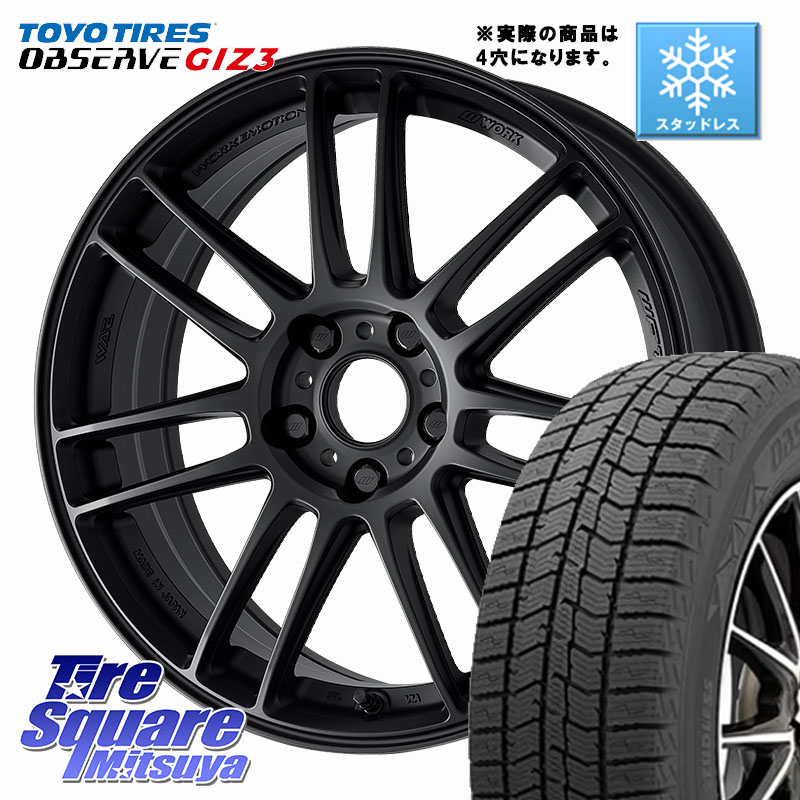 TOYO OBSERVE GIZ3 2024年～2025年製 オブザーブ ギズ3 スタッドレス ミツヤ 195/60R17 WORK EMOTION ZR7 ホイール 17インチ◇参考画像 17 X 7.0J +47 4穴 100 ライズ ロッキー ガソリン車 4穴