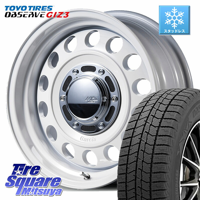 TOYO OBSERVE GIZ3 2024年製～ オブザーブ ギズ3 スタッドレス ミツヤ 215/65R16MANARAY MID GARCIA CISCO Type2 ※インセット-5 ホイール 16インチ 16X6.0J 0 5穴 139.7 ジムニー専用(要オーバーフェンダー等) ジムニ&minus;シエラ/ノマド(カスタム) AZオフロード カスタム｜タイヤスクエアミツヤ