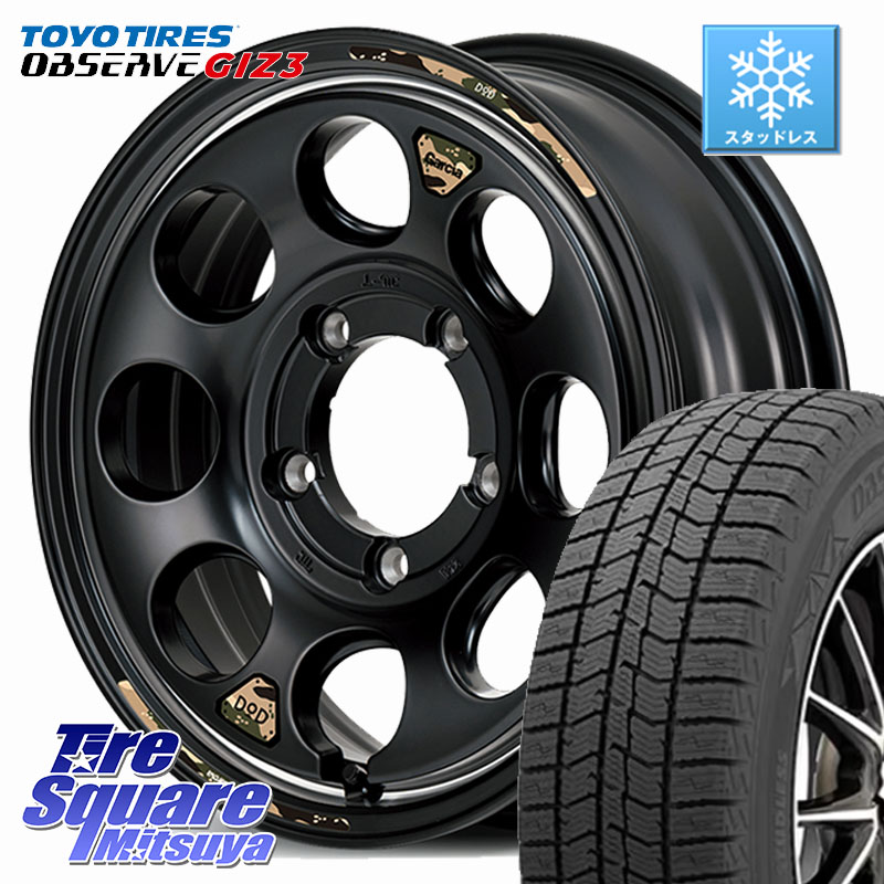 TOYO OBSERVE GIZ3 2024年製～ オブザーブ ギズ3 スタッドレス ミツヤ 215/65R16 MANARAY MID x DOD ウシャリン ※インセット-5 ホイール 16インチ 16 X 6.0J +0 5穴 139.7 ジムニー専用(要オーバーフェンダー等) ジムニ－シエラ・ノマド(カスタム)