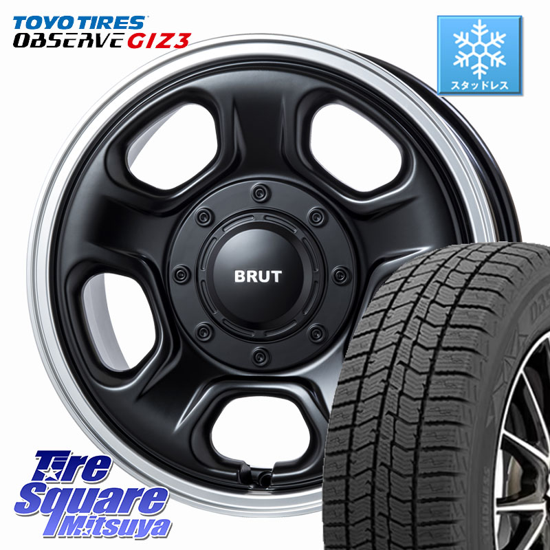 TOYO OBSERVE GIZ3 2024年製～ オブザーブ ギズ3 スタッドレス ミツヤ 205/55R16 BRUT ブルート BR-33 BR33 ホイール 16インチ 16 X 6.5J +30 5穴 114.3