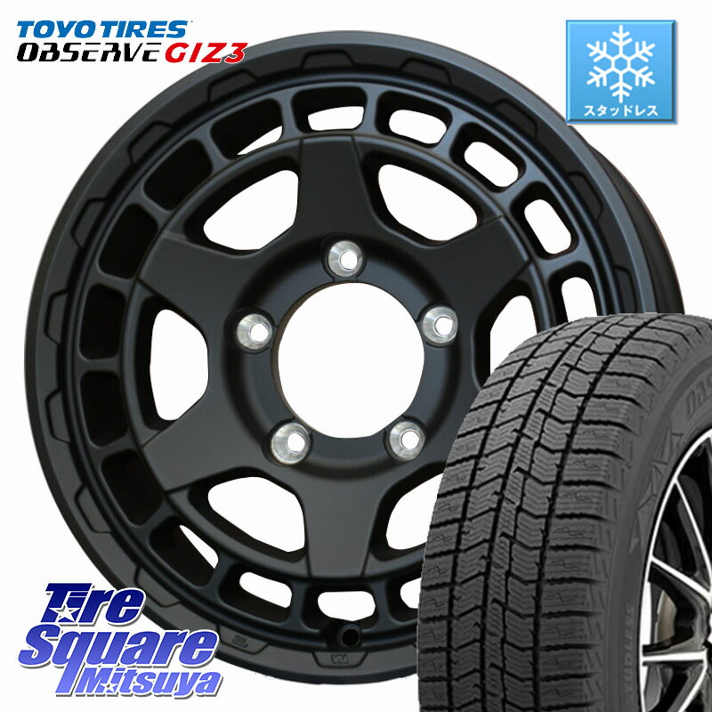 TOYO OBSERVE GIZ3 2024年製～ オブザーブ ギズ3 スタッドレス ミツヤ 215/65R16 WEDS MUDVANCE X TYPE S ※インセット-5 ホイール 16インチ マッドヴァンス 16 X 6.0J +0 5穴 139.7 ジムニー専用(要オーバーフェンダー等) ジムニ－シエラ・ノマド(カスタム) 91,806円