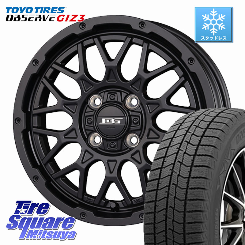 TOYO OBSERVE GIZ3 2024年製～ オブザーブ ギズ3 スタッドレス ミツヤ 165/55R14 KOSEI BOTTOMGARCIA SHADOWBAHT ホイール 14インチ 14 X 4.5J +45 4穴 100 ハイゼット アゲトラCustom車用※軽自動車専用ホイール※