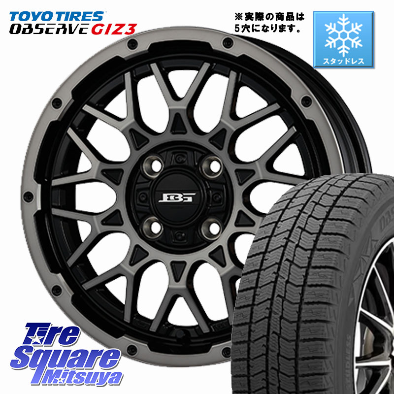 TOYO OBSERVE GIZ3 2024年~2025年製 オブザーブ ギズ3 スタッドレス ミツヤ 205/65R16KOSEI BOTTOMGARCIA SHADOWBAHT ホイール 16インチ 16X7.0J 38 5穴 114.3 70系カムリ エスティマ HS レクサス ティアナ 日産 ES レクサス|タイヤスクエアミツヤ