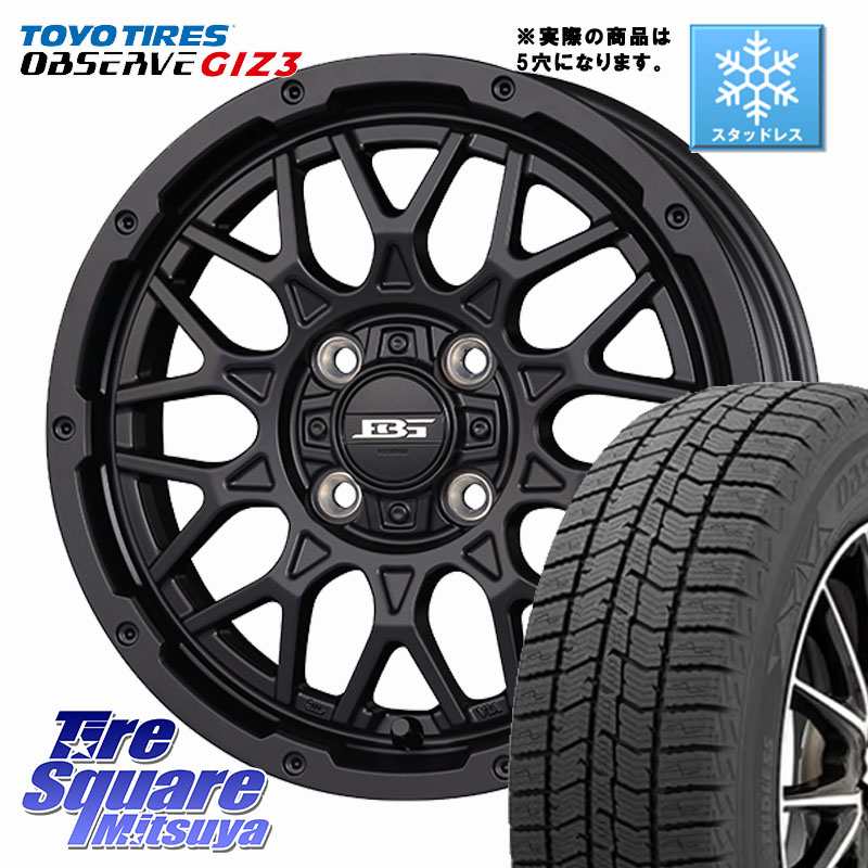 TOYO OBSERVE GIZ3 2024年製～ オブザーブ ギズ3 96Q XL スタッドレス ミツヤ 205/60R16 KOSEI BOTTOMGARCIA SHADOWBAHT ホイール 16インチ 16 X 7.0J +38 5穴 114.3 90系ノア ヴォクシー プリウスアルファ RP6～8ステップワゴン
