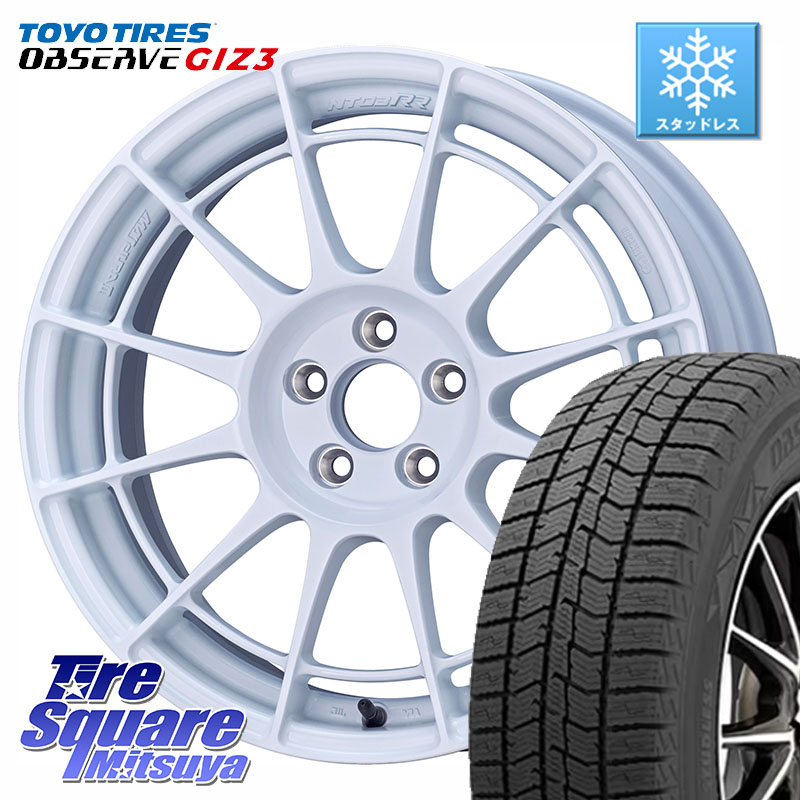 TOYO OBSERVE GIZ3 2024年～2025年製 オブザーブ ギズ3 スタッドレス ミツヤ 205/50R17 ENKEI Racing Revolution NT03RR For GR86 / BRZ Cup ホイール 17インチ 17 X 7.5J +44 5穴 100 210系カローラスポーツ 50系プリウス