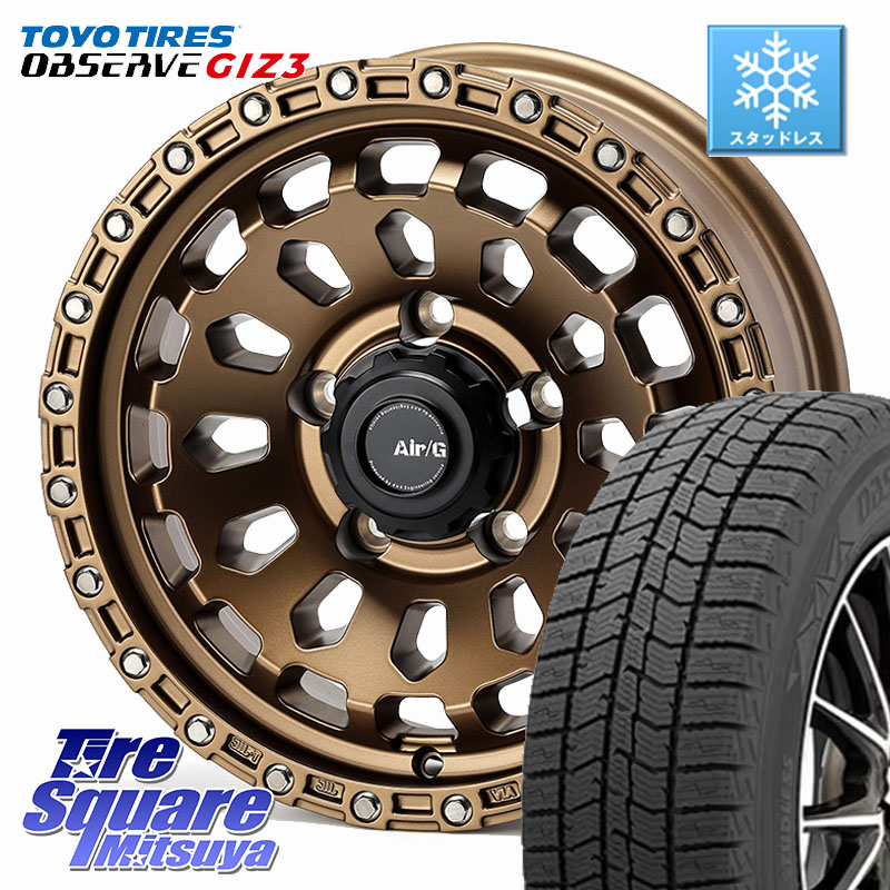 TOYO OBSERVE GIZ3 2024年製～ オブザーブ ギズ3 スタッドレス ミツヤ 215/65R16 4X4エンジニアリング Air/G VULCAN ホイール 16インチ 16 X 6.0J +0 5穴 139.7 ジムニー専用(要オーバーフェンダー等) ジムニ－シエラ・ノマド(カスタム)