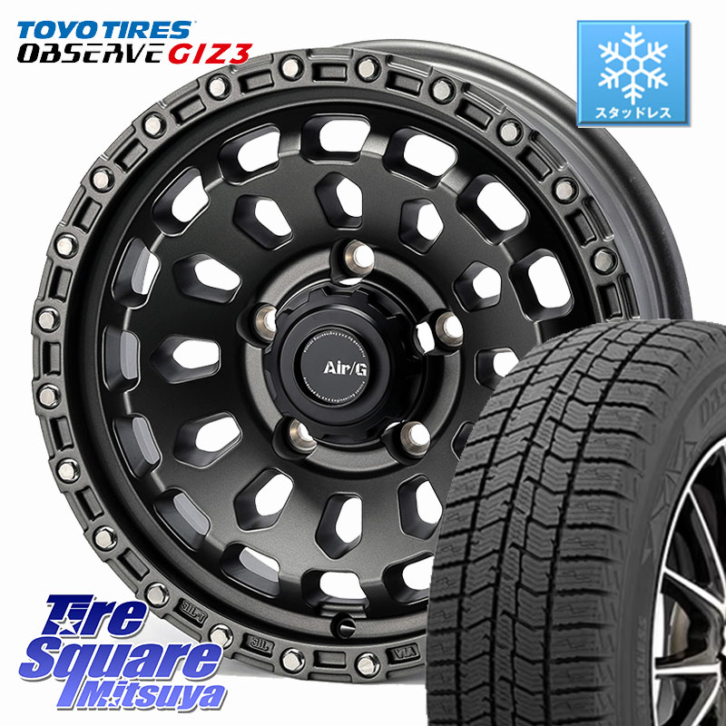 TOYO OBSERVE GIZ3 2024年製～ オブザーブ ギズ3 スタッドレス ミツヤ 215/65R16 4X4エンジニアリング Air/G VULCAN MG ホイール 16インチ 16 X 6.0J +0 5穴 139.7 ジムニー専用(要オーバーフェンダー等) ジムニ－シエラ・ノマド(カスタム)
