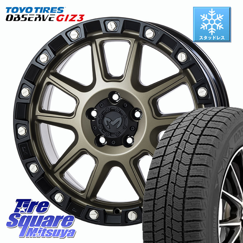 TOYO OBSERVE GIZ3 2024年製～ オブザーブ ギズ3 スタッドレス ミツヤ 225/55R18 MKW M205 コヨーテブロンズ ホイール 18インチ 18 X 8.0J +40 5穴 114.3 デリカD:5
