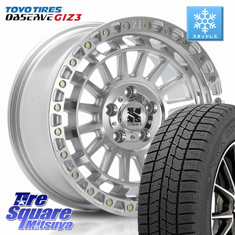 TOYO OBSERVE GIZ3 2024年製～ オブザーブ ギズ3 スタッドレス ミツヤ 225/65R17 MLJ XJ08 XTREME-J ホイール 17インチ 17 X 7.5J +42 5穴 114.3 50系RAV4 80系ハリアー T32エクストレイル CX-5 CX-8 BT5レガシィアウトバック