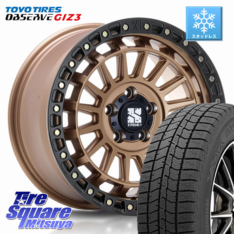 TOYO OBSERVE GIZ3 2024年～2025年製 オブザーブ ギズ3 スタッドレス ミツヤ 215/55R18MLJ XJ08 XTREME-J ホイール 18インチ 18X8.0J 40 5穴 114.3 エクストレイル X-TRAIL 日産｜タイヤスクエアミツヤ