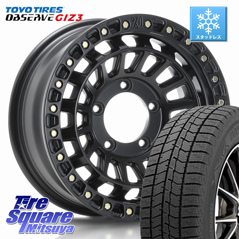 TOYO OBSERVE GIZ3 2024年製～ オブザーブ ギズ3 スタッドレス ミツヤ 215/65R16 MLJ XJ08 XTREME-J ※インセット-5 ホイール 16インチ 16 X 6.0J +0 5穴 139.7 ジムニー専用(要オーバーフェンダー等) ジムニ－シエラ・ノマド(カスタム)