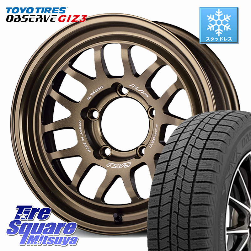 TOYO OBSERVE GIZ3 2024年製～ オブザーブ ギズ3 スタッドレス ミツヤ 215/65R16 RAYS 【欠品次回10~11月】 A LAP-07X ※インセット-5 鍛造 ホイール 16インチ 16 X 6.0J +0 5穴 139.7 ジムニー専用(要オーバーフェンダー等) ジムニ－シエラ・ノマド(カスタム)