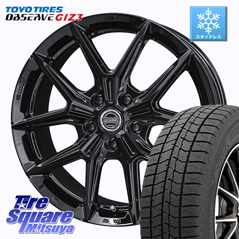 TOYO OBSERVE GIZ3 2024年製~ オブザーブ ギズ3 スタッドレス ミツヤ 235/50R18KYOHO SMACK IG-TEC スマック ホイール 18インチ グロスブラック 18X7.5J 45 5穴 114.3 30系アルファード/ヴェルファイア 20系アルファード エスティマ ヴェルファイアハイブリッド ヴェ|タイヤスクエアミツヤ