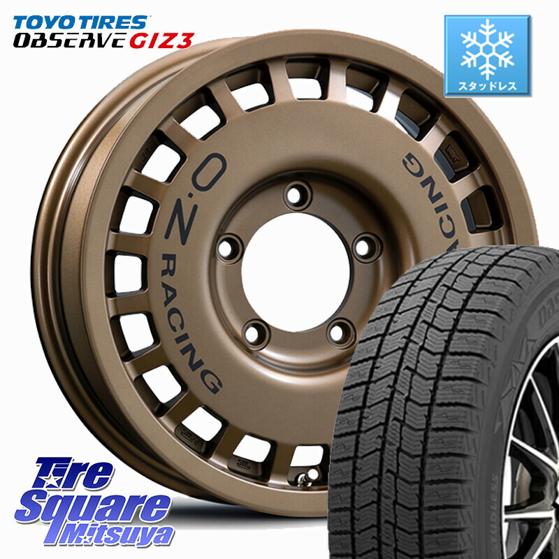 TOYO OBSERVE GIZ3 2024年製～ オブザーブ ギズ3 スタッドレス ミツヤ 215/65R16OZ Rally Racing 4x4 ラリーレーシング ジムニー用 ホイール 16インチ 16X5.5J 20 5穴 139.7 ジムニー専用(要オーバーフェンダー等) AZオフロード カスタムサイズ｜タイヤスクエアミツヤ