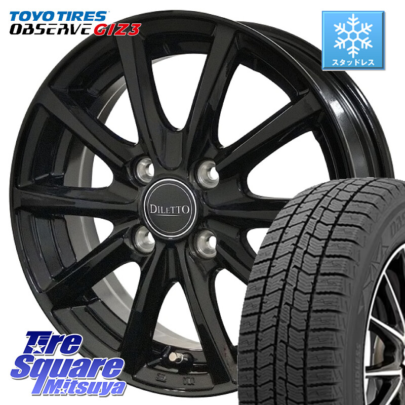 TOYO OBSERVE GIZ3 2024年製~ オブザーブ ギズ3 スタッドレス ミツヤ 155/70R13コスミック DILETTO M10 ディレット ホイール 13インチ 13X4.0J 43 4穴 100 ハイゼットアゲトラCustom車用※軽自動車専用ホイール※ エブリイ ワゴン ピクシスエポック|タイヤスクエアミツヤ