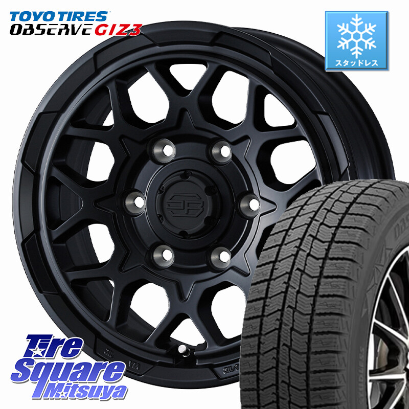 TOYO OBSERVE GIZ3 2024年~2025年製 オブザーブ ギズ3 スタッドレス ミツヤ 165/55R15MONZA HI-BLOCK TARMOR ホイール 15インチ 15X5.5J 38 4穴 100 ブーン BOON|タイヤスクエアミツヤ