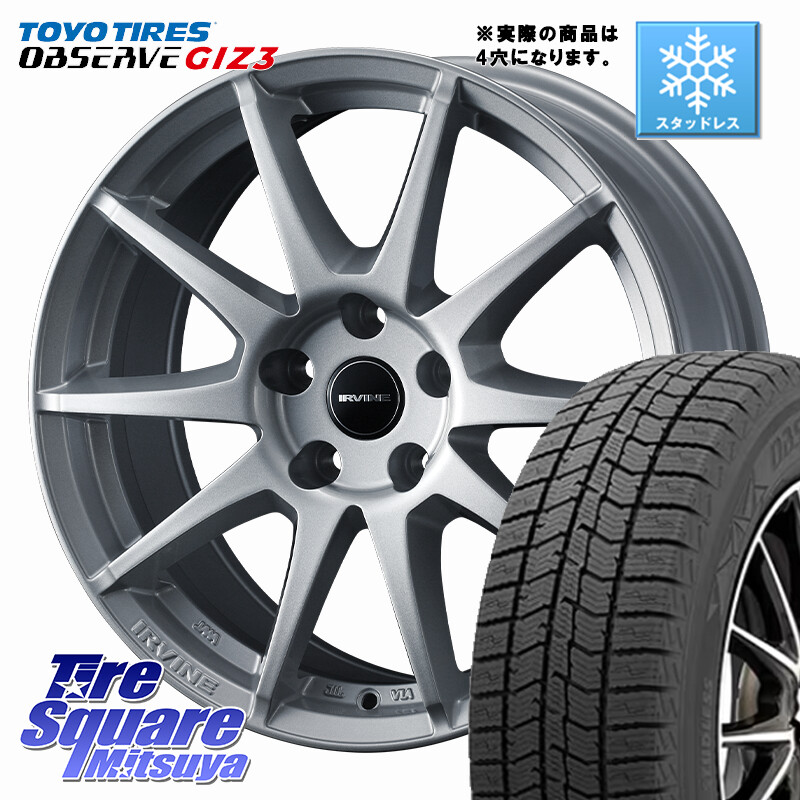TOYO OBSERVE GIZ3 2024年~2025年製 オブザーブ ギズ3 スタッドレス ミツヤ 175/65R15WEDS IRVINE S02 アーヴィンS02 輸入車専用ホイール 15インチ 15X6.0J(FIAT PANDA 4X4 139) 35 4穴 98 フィアット パンダ 4X4|タイヤスクエアミツヤ