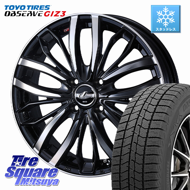 TOYO OBSERVE GIZ3 2024年製～ オブザーブ ギズ3 スタッドレス ミツヤ 215/65R16WEDS LEONIS SC レオニスSC ホイール 16インチ 16X6.0J 42 4穴 100 ロッキー ガソリン車 4穴 ライズ ガソリン車 4穴｜タイヤスクエアミツヤ