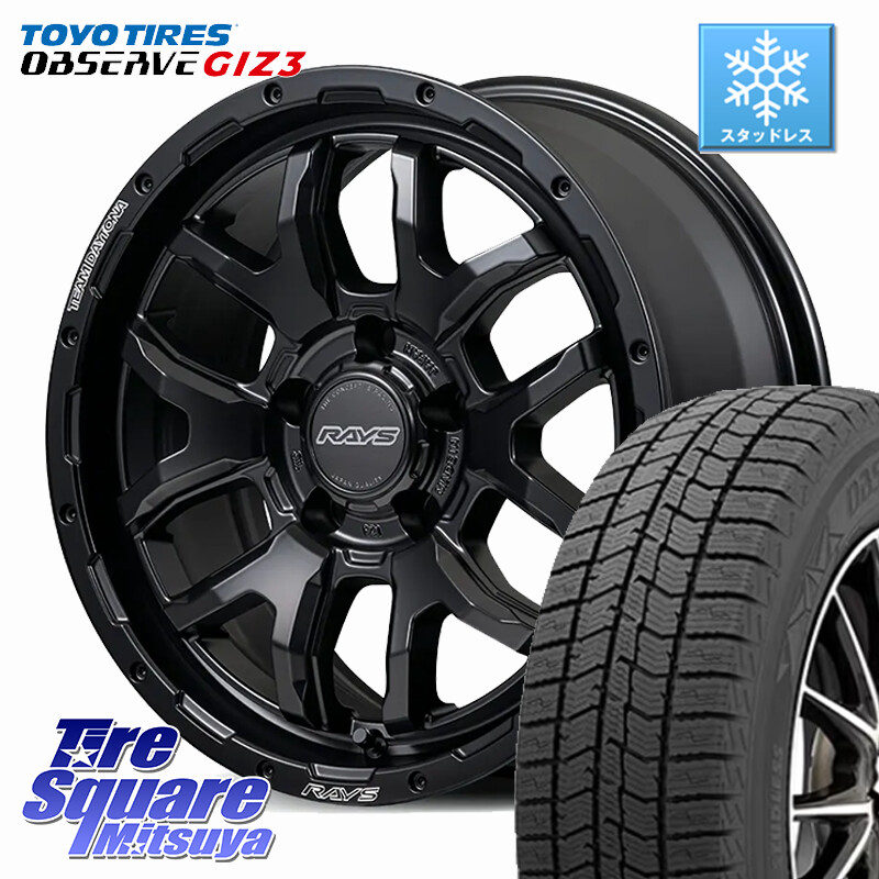TOYO OBSERVE GIZ3 2024年製~ オブザーブ ギズ3 スタッドレス ミツヤ 215/65R16RAYS 【欠品次回~1月】 F6 boost BLACK EDITION TEAM DAYTONA デイトナ ブラックエディション ホイール 16インチ 16X7.0J 32 5穴 114.3 20系アルファード ヴェルファイアハイブリッド ヴ|タイヤスクエアミツヤ