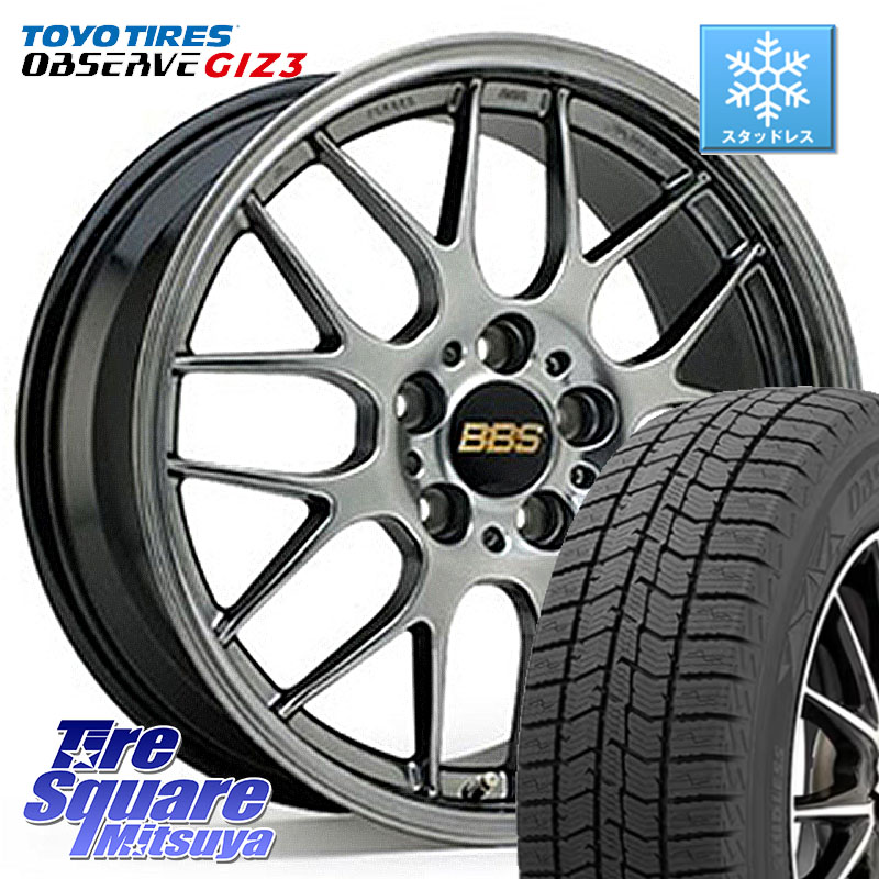 TOYO OBSERVE GIZ3 2024年製～ オブザーブ ギズ3 スタッドレス ミツヤ 235/50R18BBS RG-R 鍛造1ピース ホイール 18インチ 18X8.0J 40 5穴 114.3 30系アルファード/ヴェルファイア 20系アルファード ヴェルファイアハイブリッド ヴェルファイア アルファード｜タイヤスクエアミツヤ