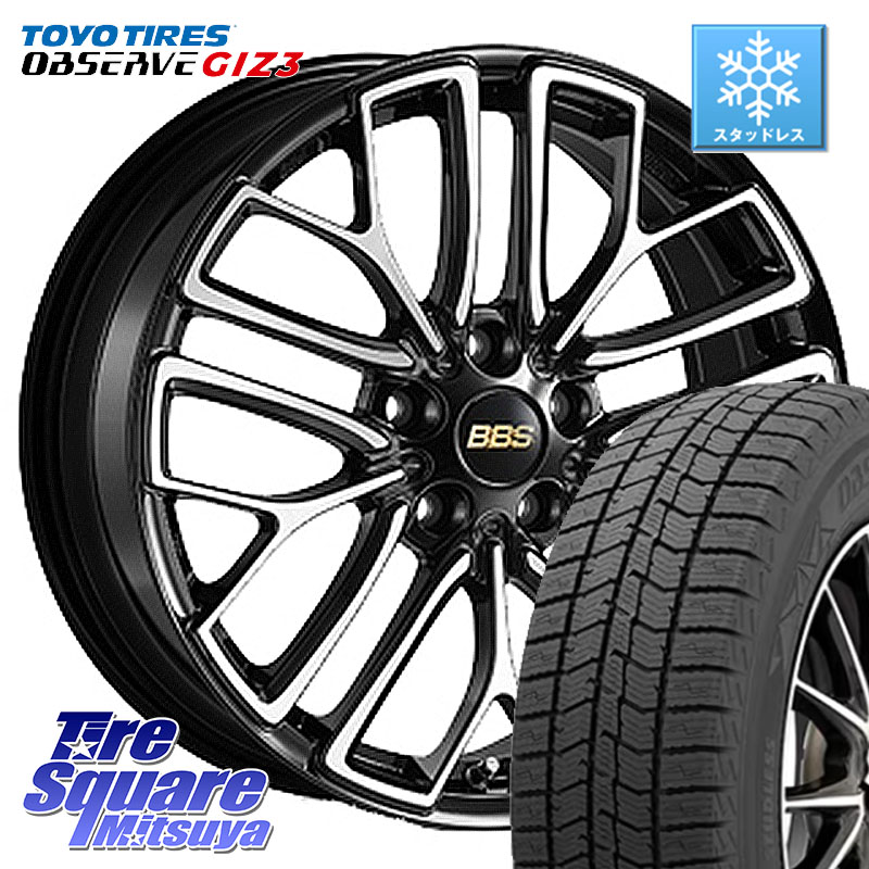TOYO OBSERVE GIZ3 2024年～2025年製 オブザーブ ギズ3 スタッドレス ミツヤ 215/45R18 BBS RE-X 鍛造1ピース ホイール 18インチ 18 X 7.5J +52 5穴 114.3 80系ノア ヴォクシー P15キックス MAZDA3