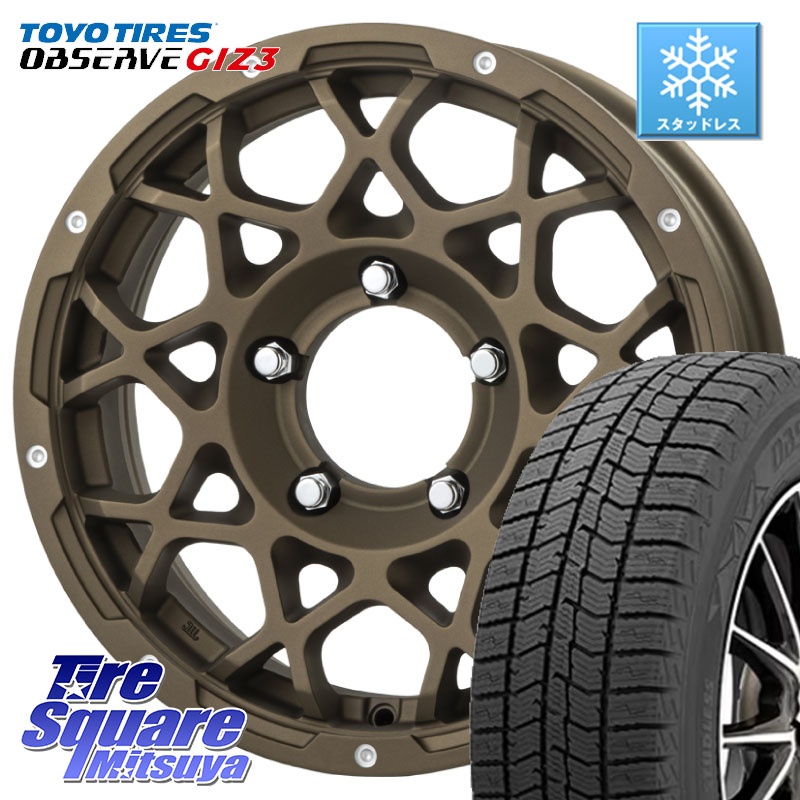 TOYO OBSERVE GIZ3 2024年製～ オブザーブ ギズ3 スタッドレス ミツヤ 215/65R16BRUT ブルート BR-55 BR55 ホイール 16インチ 16X5.5J 20 5穴 139.7 ジムニー専用(要オーバーフェンダー等) AZオフロード カスタムサイズ｜タイヤスクエアミツヤ