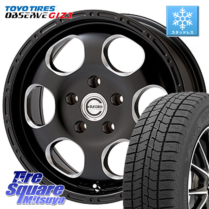 TOYO OBSERVE GIZ3 2024年製~ オブザーブ ギズ3 96Q XL スタッドレス ミツヤ 205/60R16MEIWA Blood Stock One Piece ホイール 16インチ 16X7.0J 45 5穴 100 エクシーガ|タイヤスクエアミツヤ