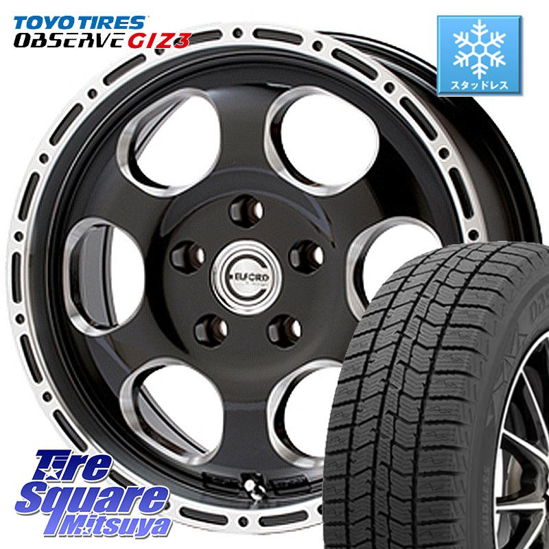 TOYO OBSERVE GIZ3 2024年製~ オブザーブ ギズ3 96Q XL スタッドレス ミツヤ 205/60R16MEIWA Blood Stock One Piece ホイール 16インチ 16X7.0J 45 5穴 100 エクシーガ|タイヤスクエアミツヤ