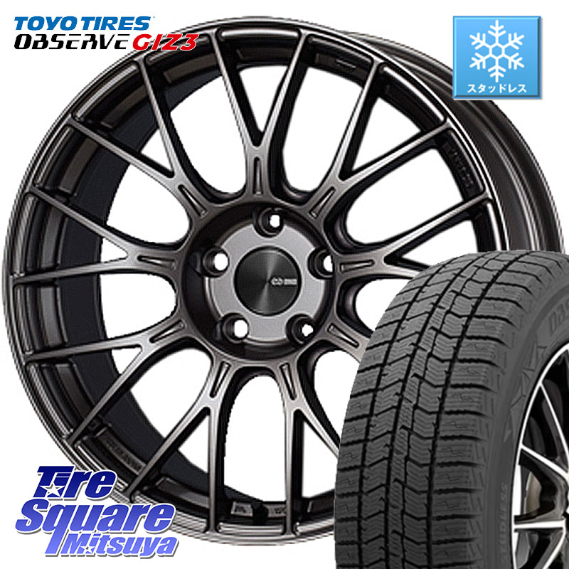 TOYO OBSERVE GIZ3 2024年～2025年製 オブザーブ ギズ3 スタッドレス ミツヤ 195/60R17 ENKEI エンケイ PerformanceLine PFM1 17インチ 17 X 7.0J +48 4穴 100 ライズ ロッキー ガソリン車 4穴