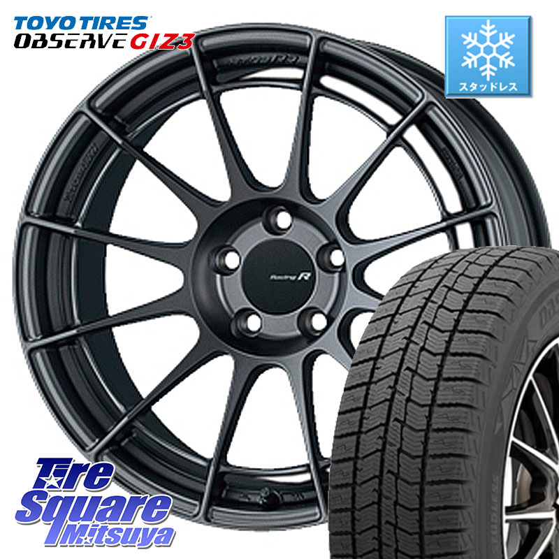 TOYO OBSERVE GIZ3 2024年製～ オブザーブ ギズ3 スタッドレス ミツヤ 225/65R17ENKEI エンケイ Racing Revolution NT03RR GM ホイール 17X8.0J 35 5穴 114.3 RAV4 50系 NX レクサス ハリアー｜タイヤスクエアミツヤ