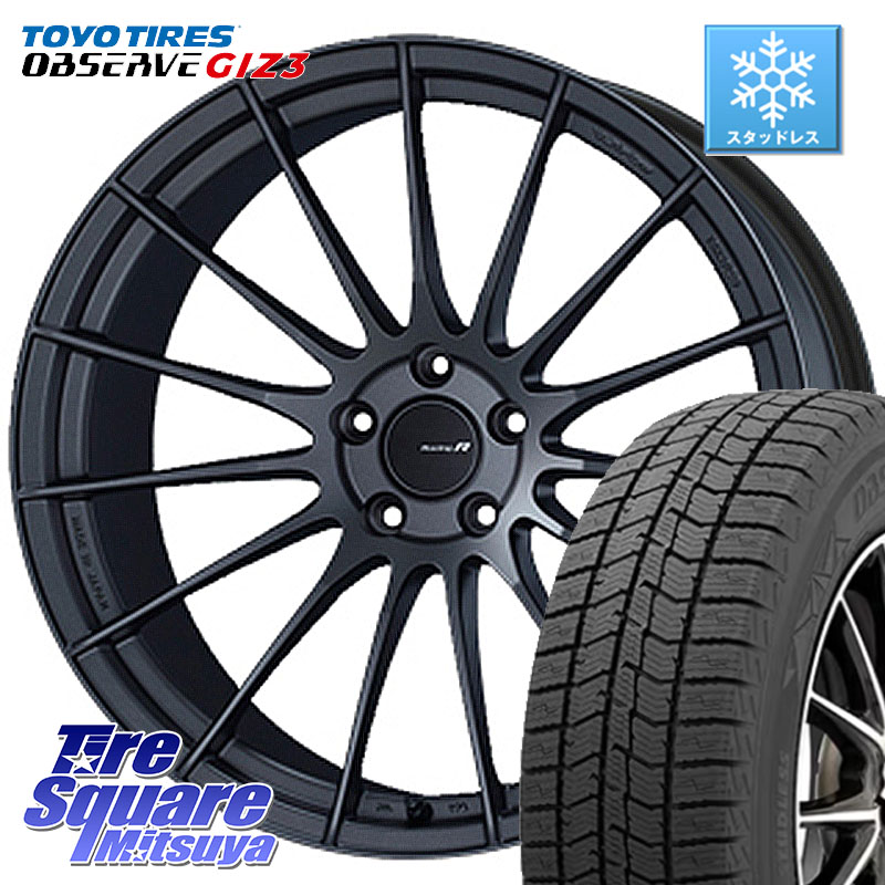 TOYO OBSERVE GIZ3 2024年～2025年製 オブザーブ ギズ3 スタッドレス ミツヤ 235/55R19 ENKEI エンケイ Racing Revolution RS05RR ホイール 19 X 8.5J(M14B) +35 5穴 114.3 レクサスNX20系