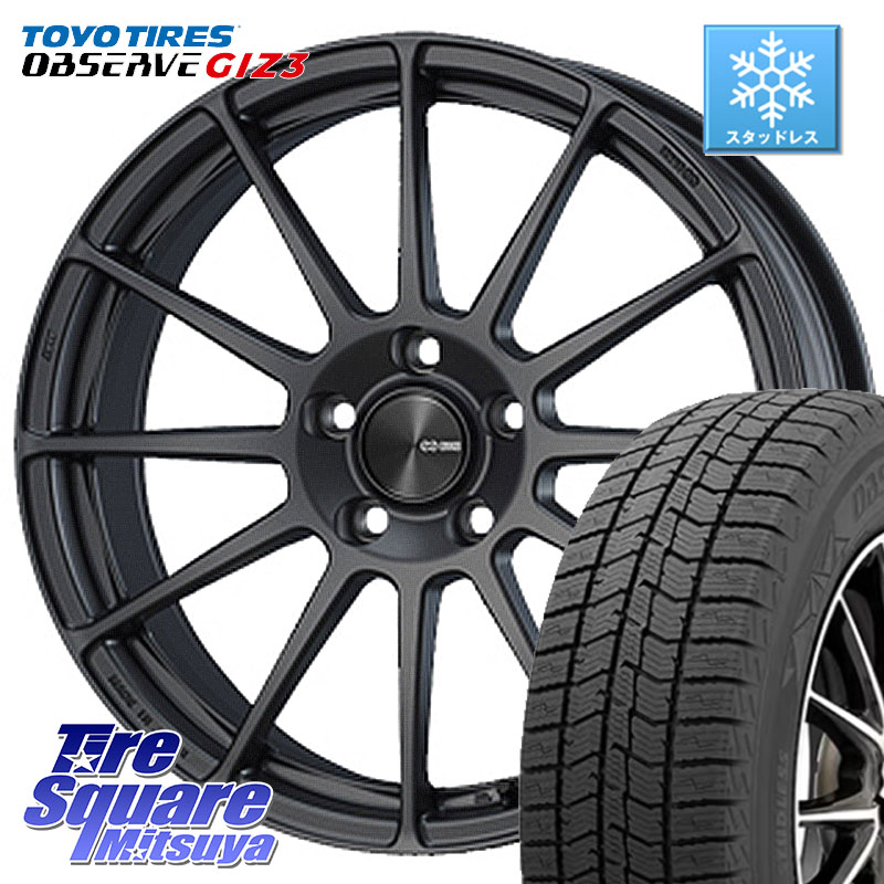 TOYO OBSERVE GIZ3 2024年製～ オブザーブ ギズ3 スタッドレス ミツヤ 175/55R15 ENKEI エンケイ PerformanceLine PF03 (MD) ホイール 15 X 6.0J +38 4穴 100 M900系タンク・ルーミー ダイハツ トールM900S・M910S