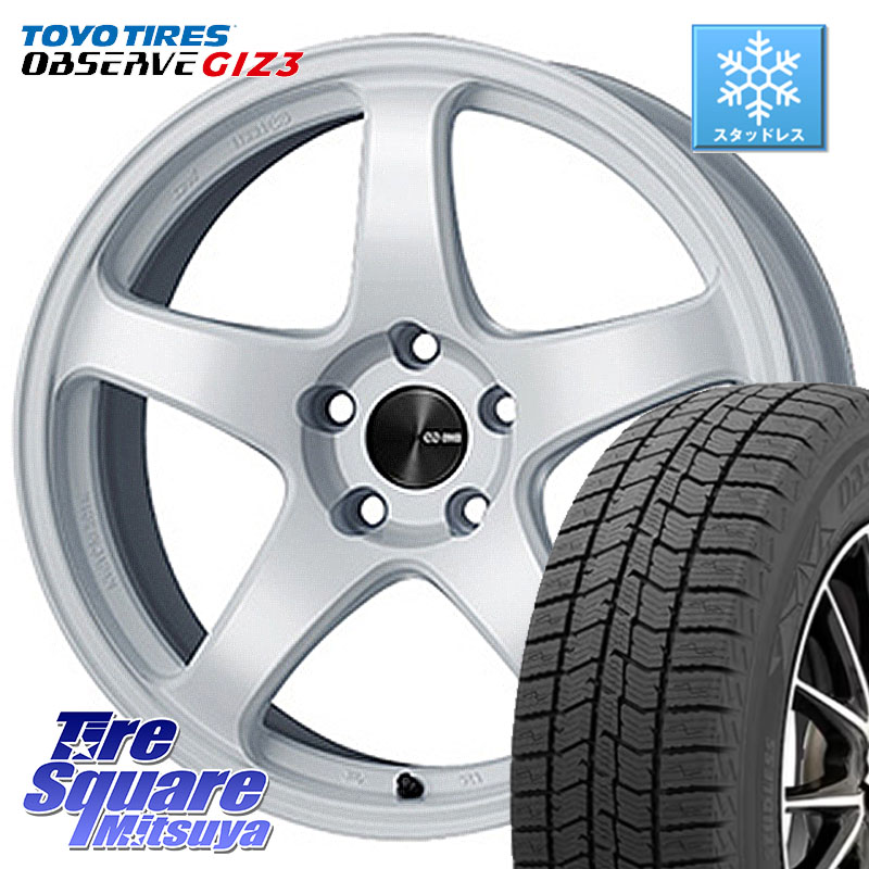 TOYO OBSERVE GIZ3 2024年～2025年製 オブザーブ ギズ3 スタッドレス ミツヤ 205/50R17ENKEI エンケイ PerformanceLine PF05 WH 17インチ 17X7.0J 45 5穴 114.3 GU系インプレッサ フロンクス オーリス カローラルミオン SX4 Sクロス｜タイヤスクエアミツヤ 114,385円