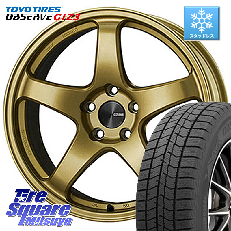 TOYO OBSERVE GIZ3 2024年~2025年製 オブザーブ ギズ3 スタッドレス ミツヤ 205/50R17ENKEI エンケイ PerformanceLine PF05 17インチ 17X7.0J 45 5穴 114.3 GU系インプレッサ フロンクス オーリス カローラルミオン SX4 Sクロス|タイヤスクエアミツヤ