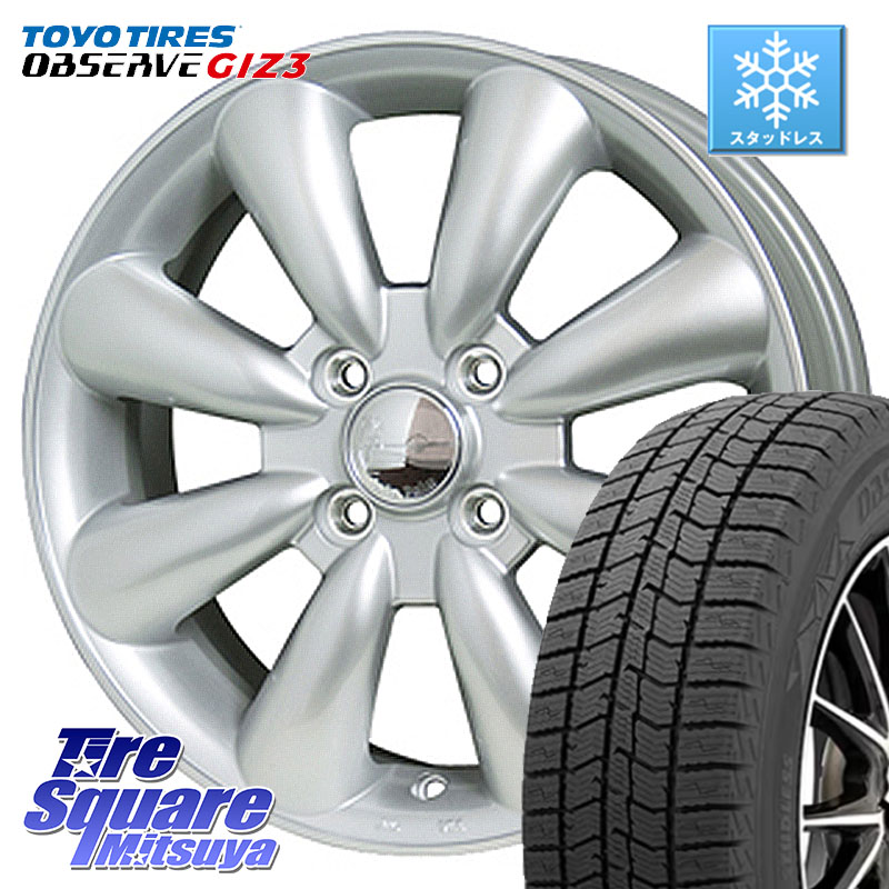 TOYO OBSERVE GIZ3 2024年製～ オブザーブ ギズ3 スタッドレス ミツヤ 165/55R14HotStuff ララパーム KC-8 lala Palm KC8 SIL ホイール 14インチ 14X4.5J 43 4穴 100 ハイゼットアゲトラCustom車用※軽自動車専用ホイール※ アルト系 ライフ ゼスト モコ 日産 アトレー｜タイヤスクエアミツヤ