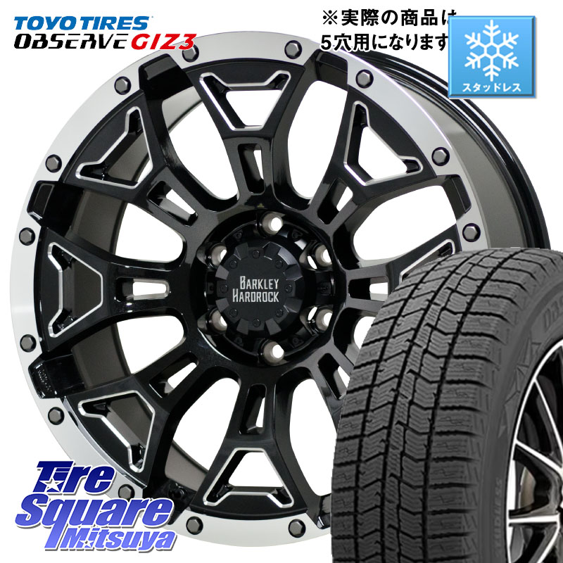 TOYO OBSERVE GIZ3 2024年～2025年製 オブザーブ ギズ3 スタッドレス ミツヤ 195/60R17HotStuff BARKLEY HARDROCK ELBERT ハードロック エルバート ホイール 17インチ 17X7.0J 38 5穴 114.3 60系プリウス｜タイヤスクエアミツヤ