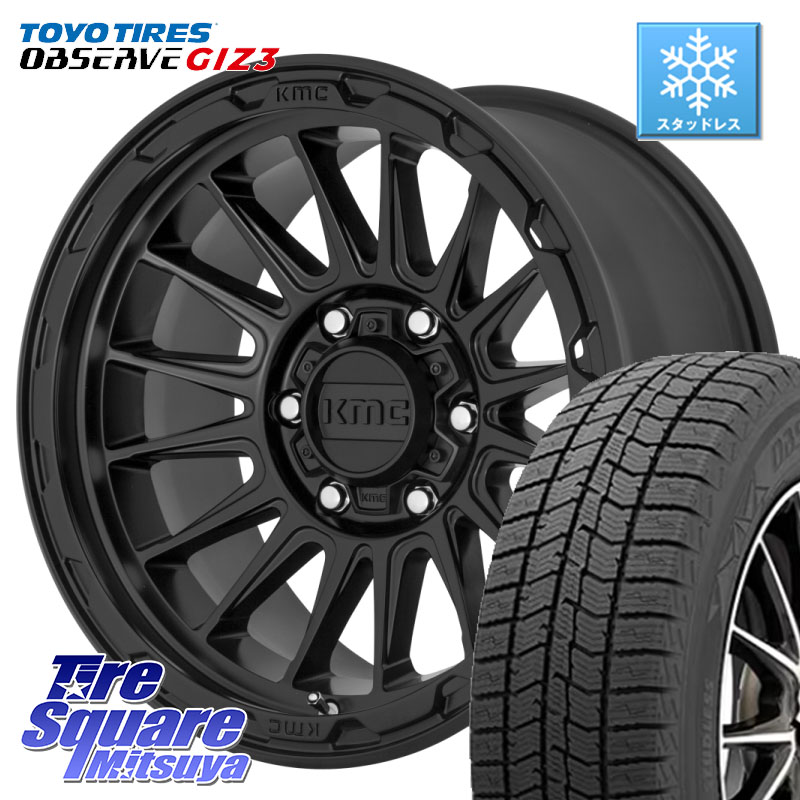TOYO OBSERVE GIZ3 2024年製～ オブザーブ ギズ3 スタッドレス ミツヤ 215/60R17 KMC KM542 Impact ホイール 17インチ 17 X 8.0J +35 5穴 114.3 20系アルファード
