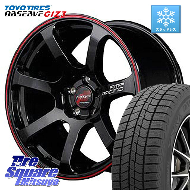 TOYO OBSERVE GIZ3 2024年~2025年製 オブザーブ ギズ3 スタッドレス ミツヤ 225/45R17MANARAY MID RMP RACING R07 R-07 アルミホイール 17X7.0J 48 5穴 114.3|タイヤスクエアミツヤ