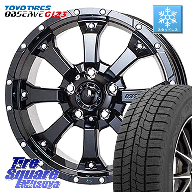 TOYO OBSERVE GIZ3 2024年製~ オブザーブ ギズ3 96Q XL スタッドレス ミツヤ 205/60R16MKW MK-46 MK46 グロスブラック 5H ホイール 16インチ 16X7.0J 35 5穴 114.3 SAI インサイト|タイヤスクエアミツヤ