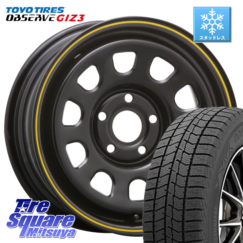 TOYO OBSERVE GIZ3 2024年製～ オブザーブ ギズ3 スタッドレス ミツヤ 195/65R15 MLJ デイトナ SS DAYTONA YE ホイール 15インチ カングー 15 X 6.0J(RENAUT KANGOO KW) +30 5穴 108 ルノー カングー2 KW系 ルノー カングービボップ KW系 59,610円
