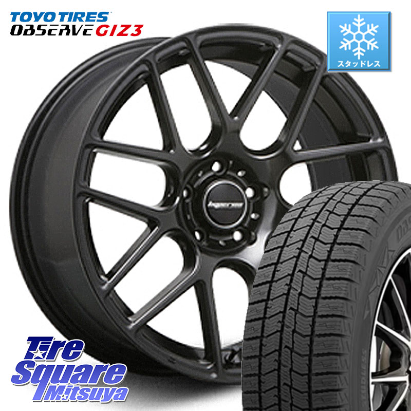 TOYO OBSERVE GIZ3 2024年~2025年製 オブザーブ ギズ3 スタッドレス ミツヤ 235/55R19MLJ hyperion ハイペリオン CVM ホイール 19インチ 19X8.5J 35 5穴 114.3 アウトランダーPHEV RAV4 60系|タイヤスクエアミツヤ