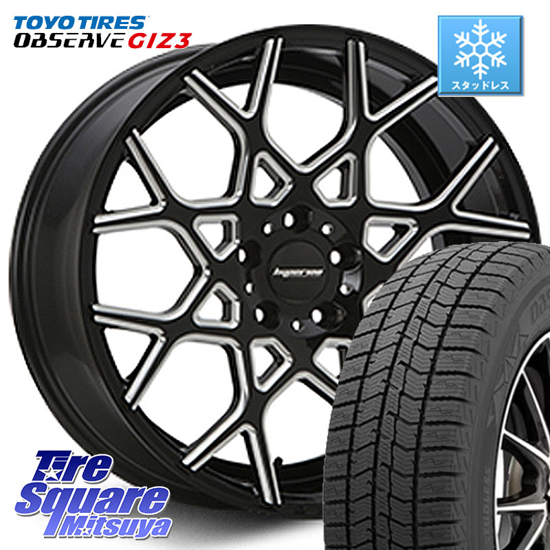 TOYO OBSERVE GIZ3 2024年～2025年製 オブザーブ ギズ3 スタッドレス ミツヤ 235/55R19 MLJ huperion ハイペリオン CVZ ホイール 19インチ 19 X 8.5J +45 5穴 114.3 T33エクストレイル CX-60