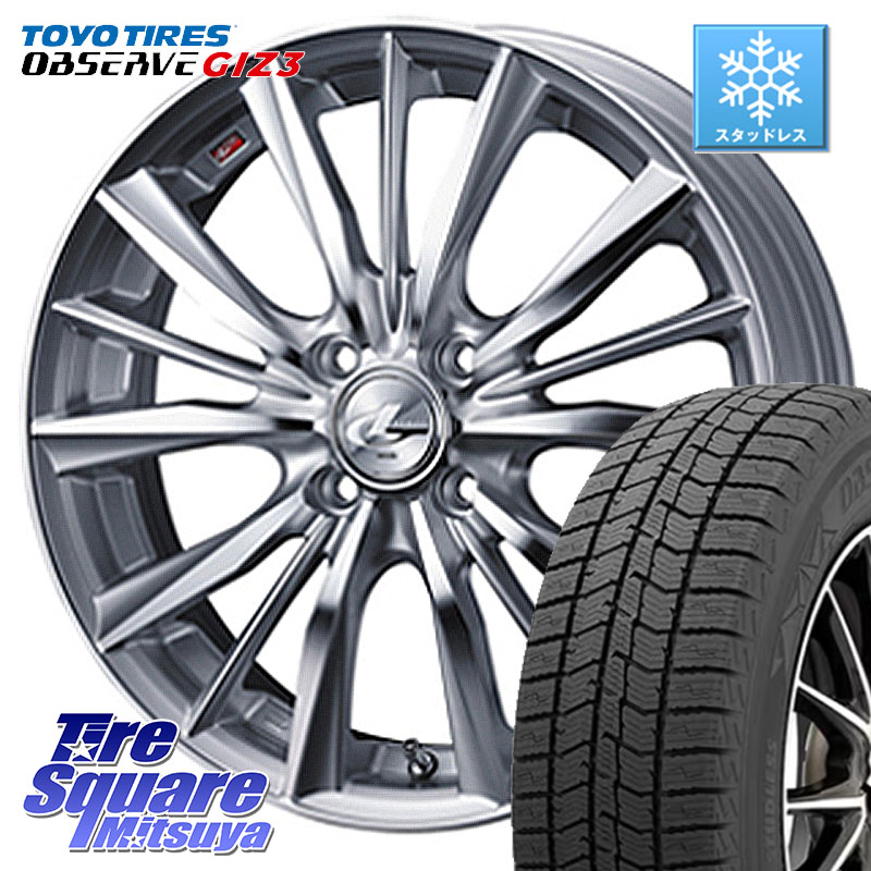 TOYO OBSERVE GIZ3 2024年製~ オブザーブ ギズ3 スタッドレス ミツヤ 215/65R16WEDS 33247 レオニス VX 特価● HSMC ウェッズ Leonis ホイール 16インチ 16X6.0J 45 4穴 100 ロッキー ガソリン車 4穴 ライズ ガソリン車 4穴|タイヤスクエアミツヤ