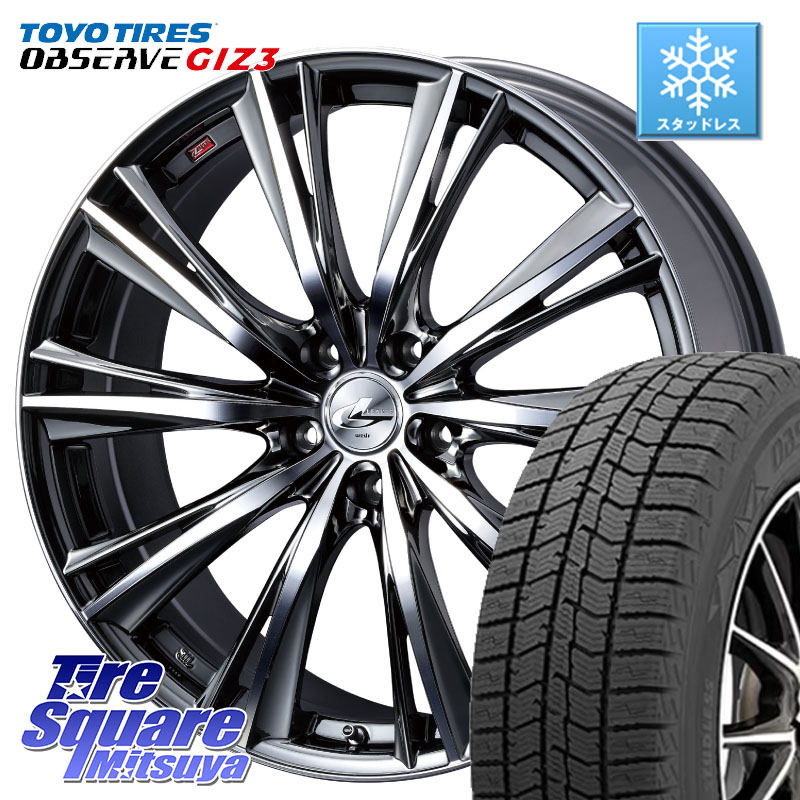 TOYO OBSERVE GIZ3 2024年製~ オブザーブ ギズ3 スタッドレス ミツヤ 225/60R18WEDS 33900 レオニス WX ウェッズ Leonis ホイール 18インチ 18X7.0J 47 5穴 114.3 T32エクストレイル CX-5 CX-8 BT5レガシィアウトバック CX-5 CX5 MAZDA CR-V レガシー レガシィ アウト|タイヤスクエアミツヤ