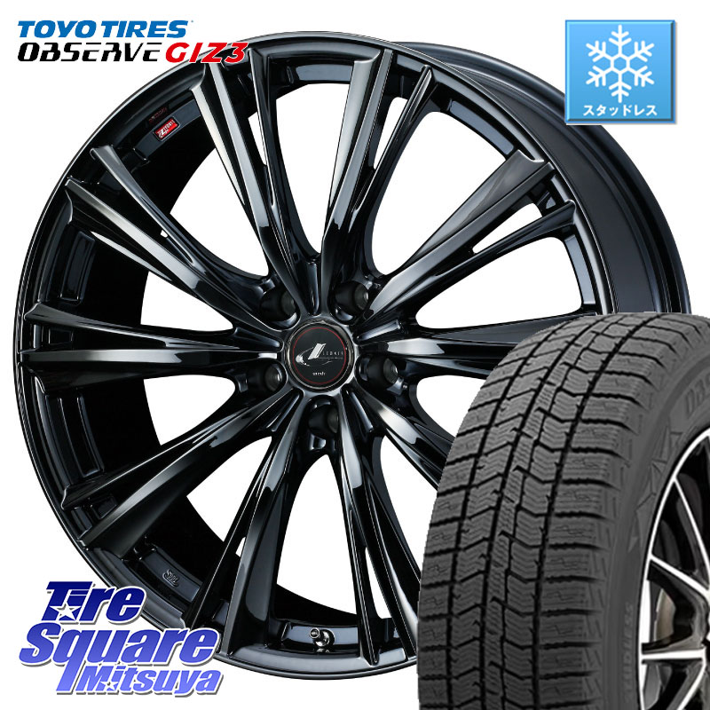 TOYO OBSERVE GIZ3 2024年～2025年製 オブザーブ ギズ3 スタッドレス ミツヤ 215/50R18 WEDS レオニス WX BMC1 ウェッズ Leonis ホイール 18インチ 18 X 7.0J +53 5穴 114.3 60系プリウス WR-V CX-3