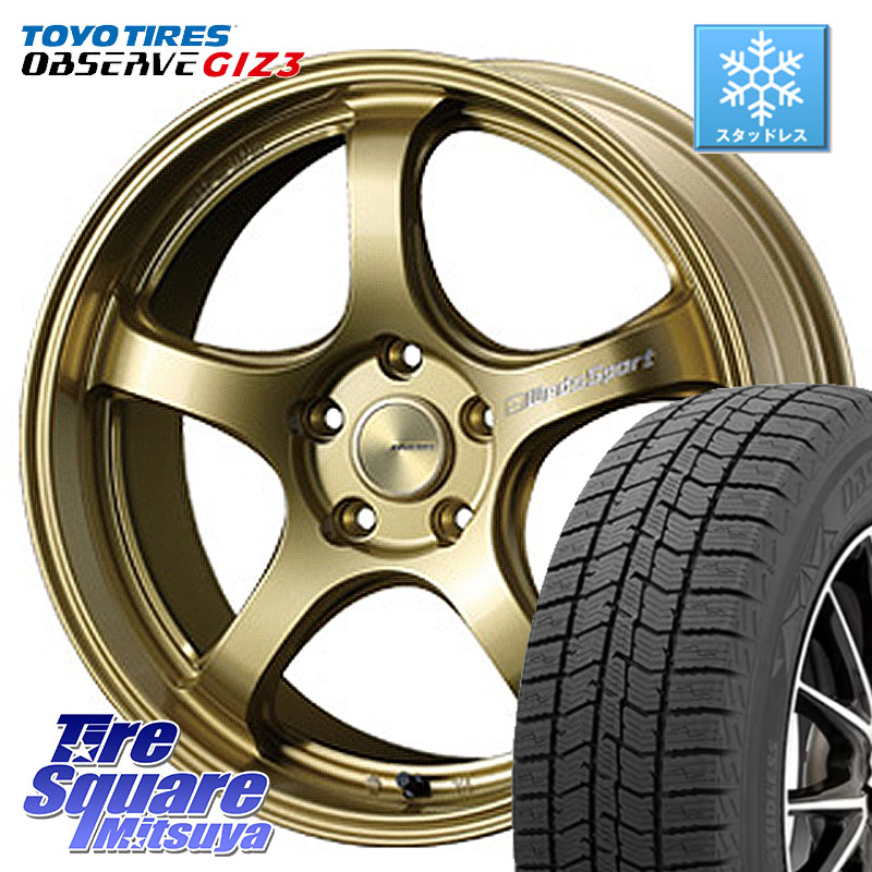 TOYO OBSERVE GIZ3 2024年～2025年製 オブザーブ ギズ3 スタッドレス ミツヤ 215/45R18 WEDS 72823 RN-05M ウェッズ スポーツ ホイール 18インチ 18 X 7.5J +45 5穴 114.3 プリウスアルファ