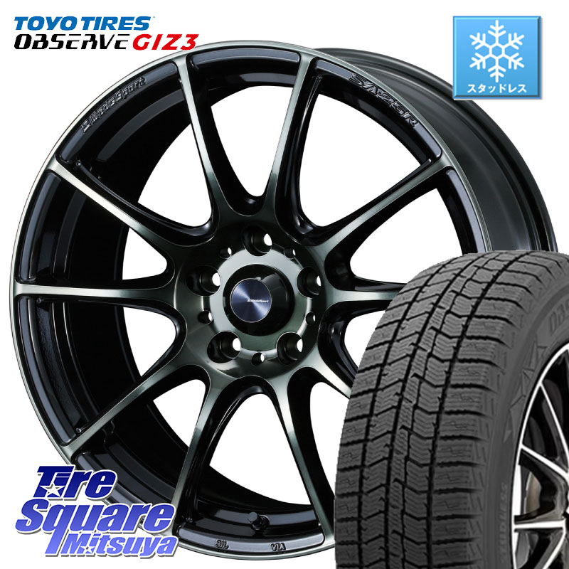 TOYO OBSERVE GIZ3 2024年～2025年製 オブザーブ ギズ3 スタッドレス ミツヤ 225/50R17 WEDS 【欠品次回05月中旬】 SA-25R WBC ウェッズ スポーツ ホイール 17インチ 17 X 7.5J +45 5穴 114.3 WRX S4(VBH)