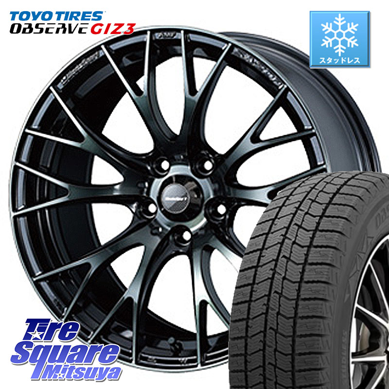 TOYO OBSERVE GIZ3 2024年～2025年製 オブザーブ ギズ3 スタッドレス ミツヤ 225/50R17 WEDS 72731 SA-20R ウェッズ スポーツ ホイール 17インチ 17 X 7.5J(VAB 4POT) +45 5穴 114.3