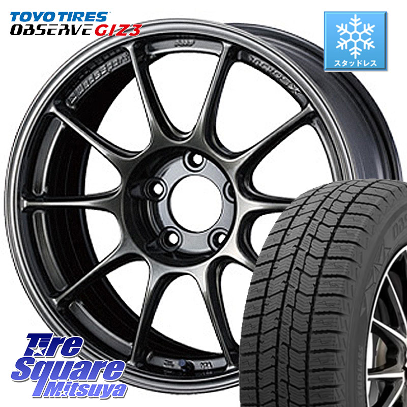 TOYO OBSERVE GIZ3 2024年～2025年製 オブザーブ ギズ3 スタッドレス ミツヤ 235/45R18 WEDS 73532 TC105X EJ ウェッズ スポーツ ホイール 18インチ 18 X 8.0J +45 5穴 114.3 CY2アコード 70系カムリ